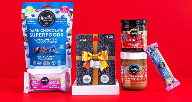 Gagnez une carte VISA de 100$ + 100$ de produits Healthy Crunch