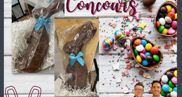 2 lapins en chocolat de 1.4kg chacun à remporter