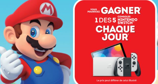 Gagnez 280 consoles Nintendo Switch de 450 $ chacune