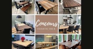 Gagnez Une table en bois massif de 1500 $