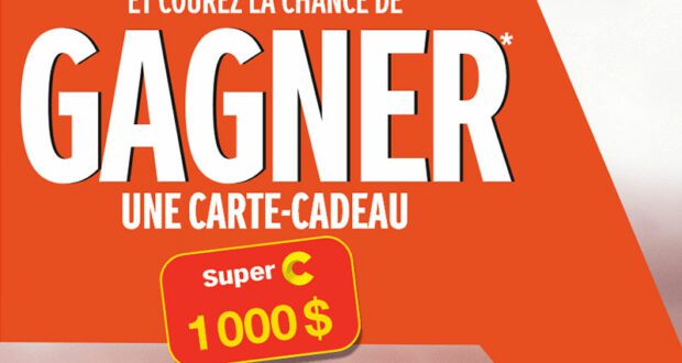 Une carte-cadeau de 1000 $ à remporter