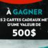 2 cartes-cadeaux Métro de 500 $ à remporter