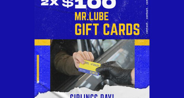 2 cartes-cadeaux Mr.Lube de 100 $ à gagner