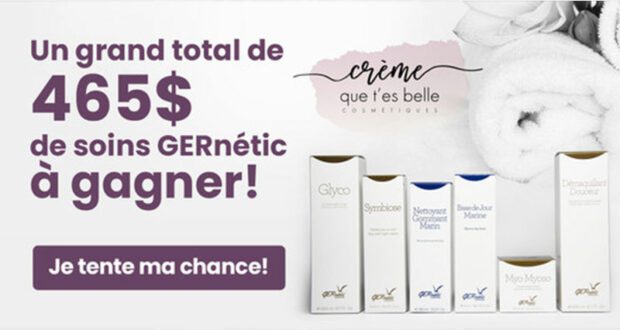 3 lots de produits beauté haut de gamme GERnétic à gagner