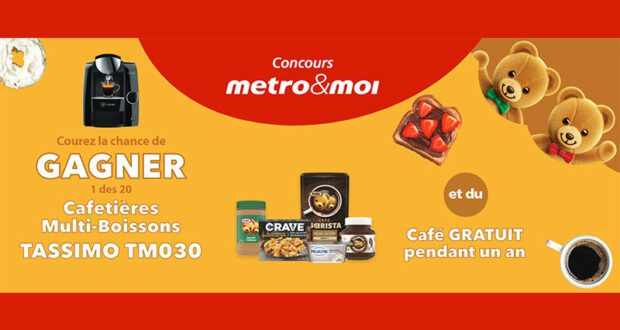 Gagnez 20 cafetières Tassimo + Un an de café de 589 $