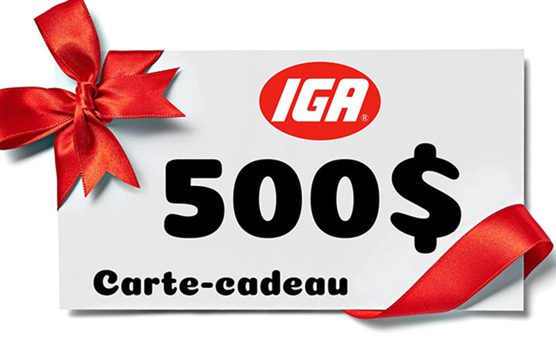 Gagnez 30 cartes-cadeaux IGA de 500 $ chacune