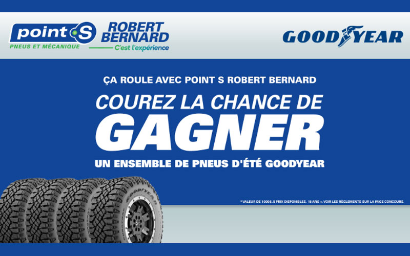 Gagnez 5 ensembles de pneus d’été Goodyear de 1000 $