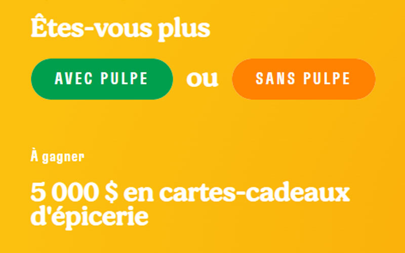 Gagnez Une carte cadeau d'épicerie de 5000 $