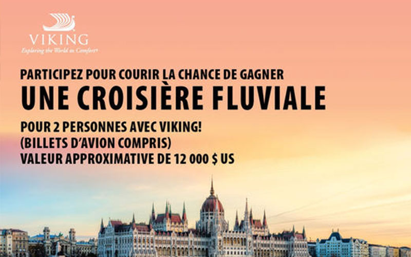 Gagnez Une croisière pour deux personnes (Valeur de 12 000 $)