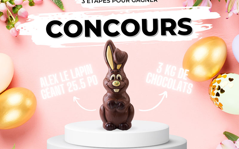 Remportez un lapin géant Chocolats Favoris de 3kg (2 gagnants)
