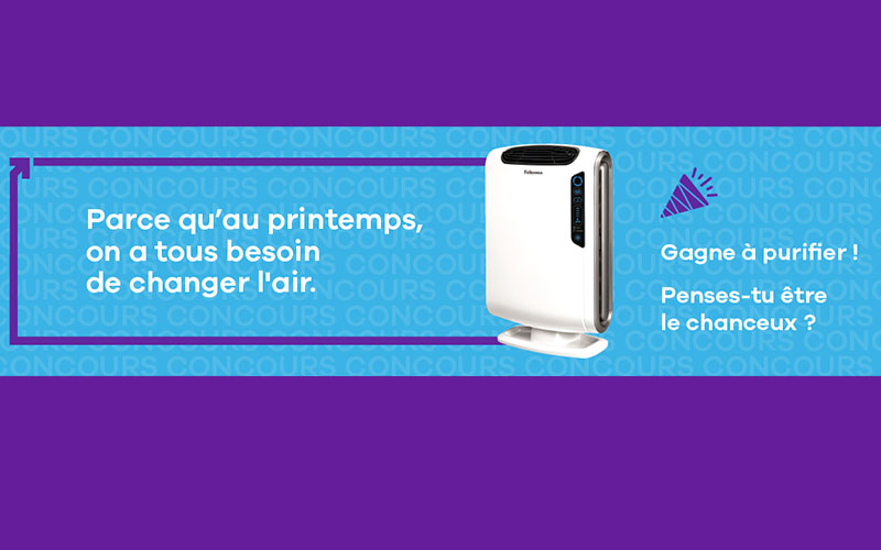 3 purificateurs d'air Fellowes AeraMax de 264 $ chacun à gagner