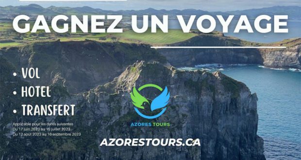 Gagnez Un voyage pour deux personnes à Terceira de 3000 $