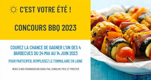 Un barbecue de 450 $ à gagner