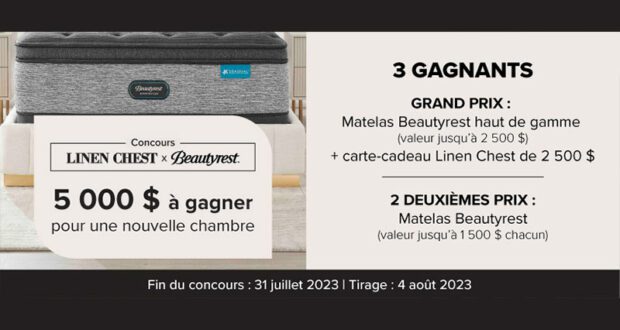 Gagnez 5000 $ pour une nouvelle chambre