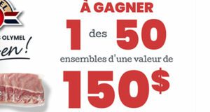 Gagnez150 ensembles cadeaux Olymel de 150 $