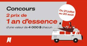 Gagnez 2 prix d'un an d'essence (4000 $ chacun)