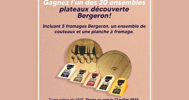 Gagnez 20 ensembles plateaux découverte Bergeron