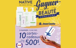 Gagnez dix cartes-cadeaux Jean Coutu de 500 $ chacune