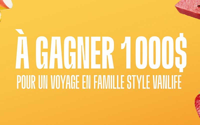 Remportez 1000 $ pour un voyage en famille