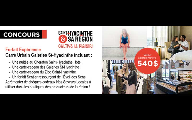 Un forfait à St-Hyacinthe de 540 $ à gagner