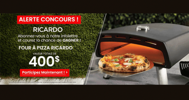 Gagnez un four à pizza Ricardo de 400$