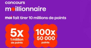 Gagnez 5 lots de 1 000 000 de points (8000 $ chacun)