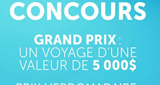 Gagnez Un voyage pour la destination de votre choix (5000 $)