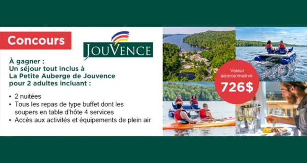 Un séjour tout inclus à La Petite Auberge de Jouvence à gagner