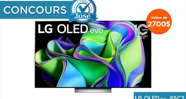 Remportez Un téléviseur 65 pouces OLED LG de 2700 $