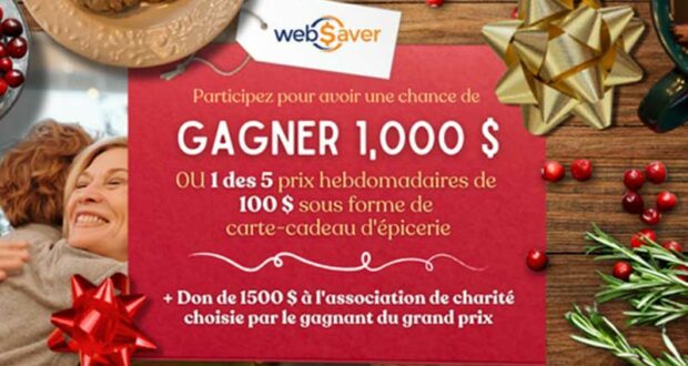 Remportez 1000 $ ou 5 prix d’épicerie de 100 $ chacun