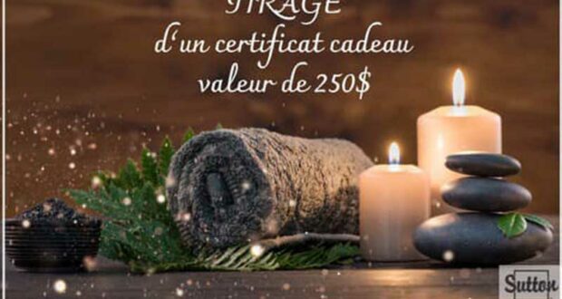 Gagnez Un certificat cadeau de 250 $ à la Source spa