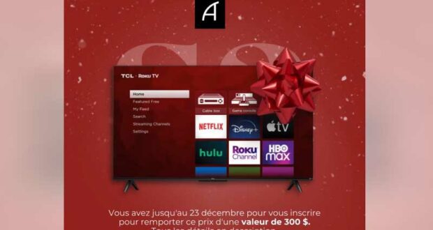 Gagnez Un téléviseur intelligent DEL TLC avec Roku intégré de 43