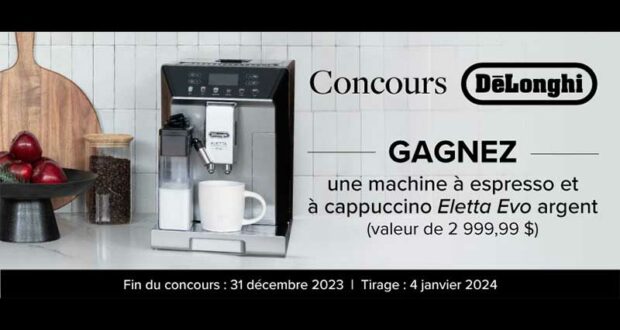 Gagnez Une Machine Eletta Evo de De’Longhi (2999 $)