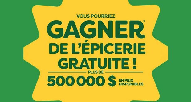 Gagnez 2 cartes-cadeaux d'épicerie de 5000 $ chacune