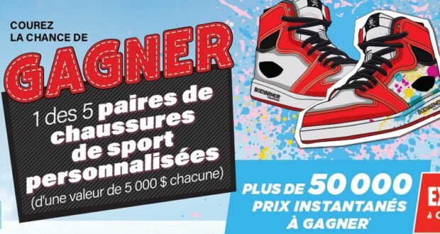 Gagnez 5 paires de chaussures personnalisées de 5000 $ chacune