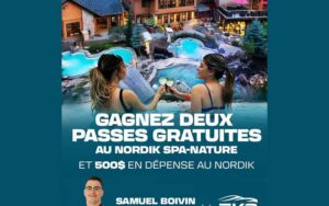 Gagnez 2 passes au Nordik Spa Nature + 500$ en dépenses