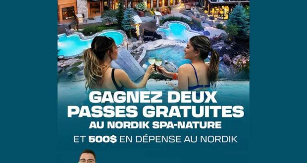 Gagnez 2 passes au Nordik Spa Nature + 500$ en dépenses
