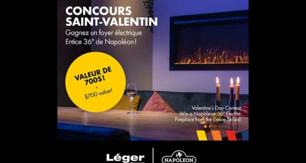 Gagnez Un foyer électrique Entice 36″ de Napoléon (700 $)