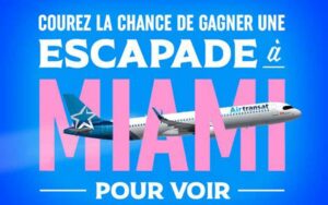 Gagnez Un voyage pour deux à Miami (6186 $)