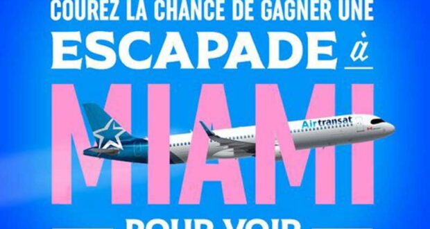 Gagnez Un voyage pour deux à Miami (6186 $)