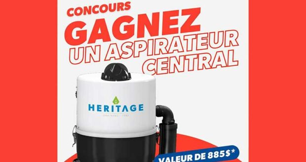 Gagnez un aspirateur central Héritage de 885 $