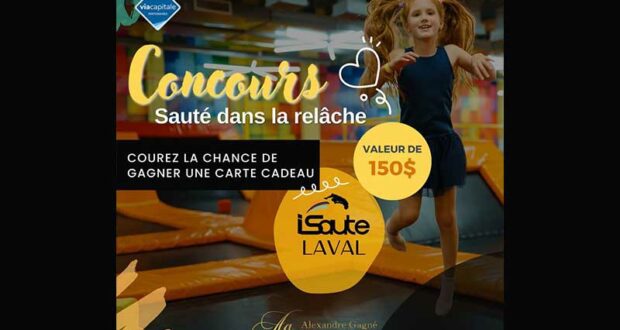 Gagnez une carte cadeau iSaute Laval de 150 $