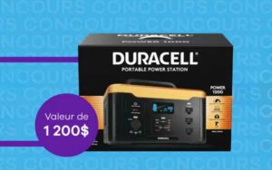 Gagnez une station électrique portable Duracell de 1200 $