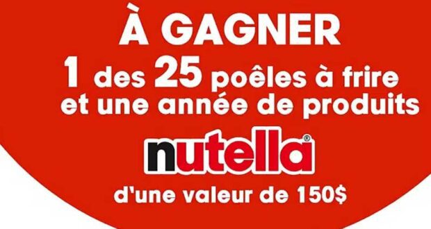 Gagnez 25 poêles à frire + 1 année de produits Nutella