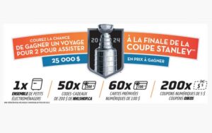 Gagnez Un voyage pour la finale de la Coupe Stanley (8000 $)