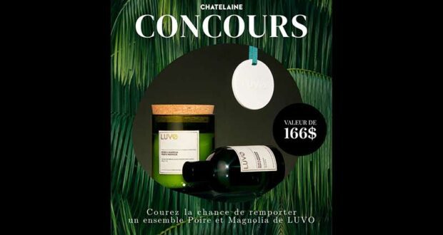 Gagnez un ensemble parfumé Poire et Magnolia de LUVO Candle