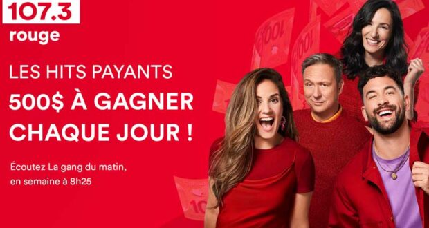 À GAGNER Jusqu'à 500$ à chaque jour