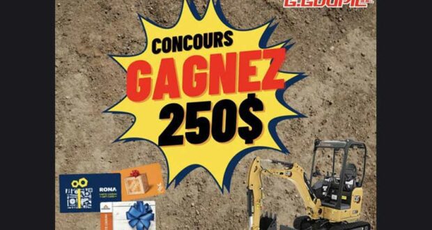 Gagnez 250 $ dans la Quincaillerie de votre Choix