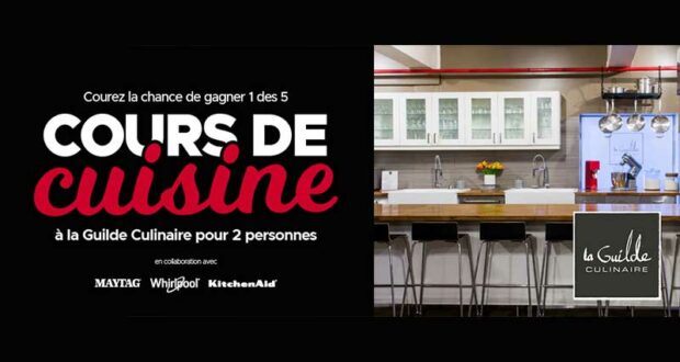 Gagnez 5 cours de cuisine pour 2 à la La Guilde Culinaire