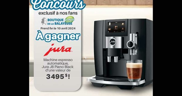 Gagnez la machine espresso automatique J8 JURA de 3495 $